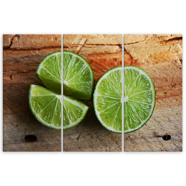 obraz-tryptyk-limonka-owoc-60x30-sposob-wykonania-druk-cyfrowy