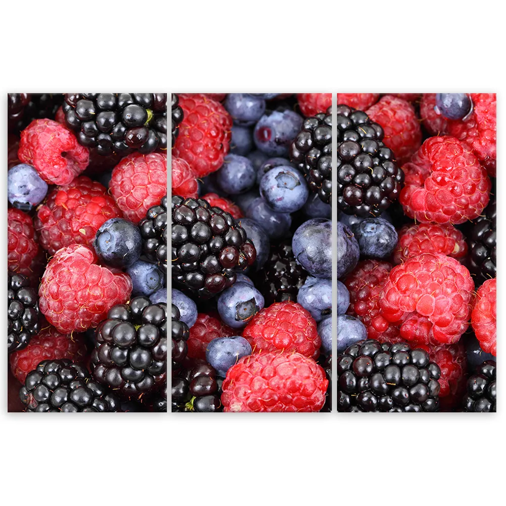 obraz-tryptyk-maliny-owoce-60x30
