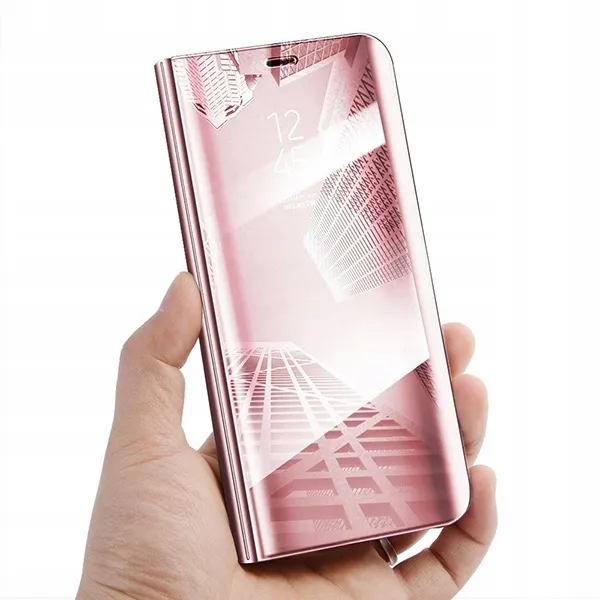 etui-clear-view-do-xiaomi-redmi-note-9-rozowe