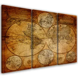 obraz-tryptyk-stara-mapa-swiata-60x30