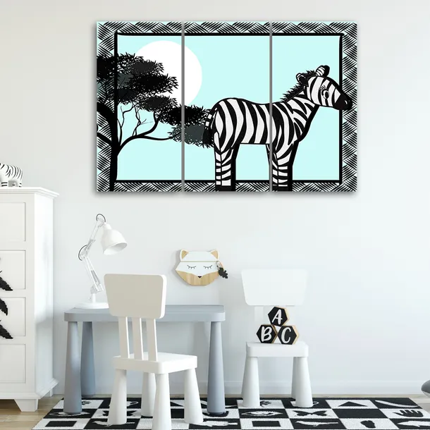 obraz-tryptyk-zebra-90x60-stan-nowy