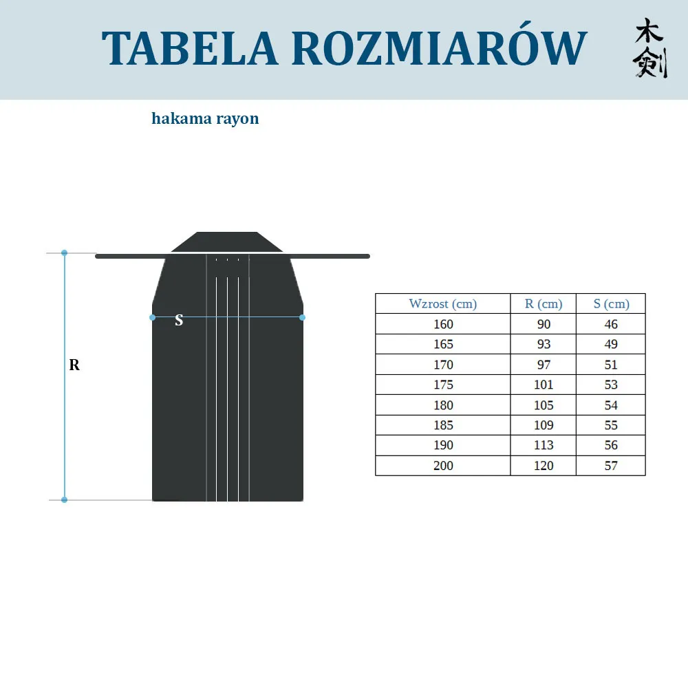 hakama-rayon-comfort-180-cm-stan-nowy