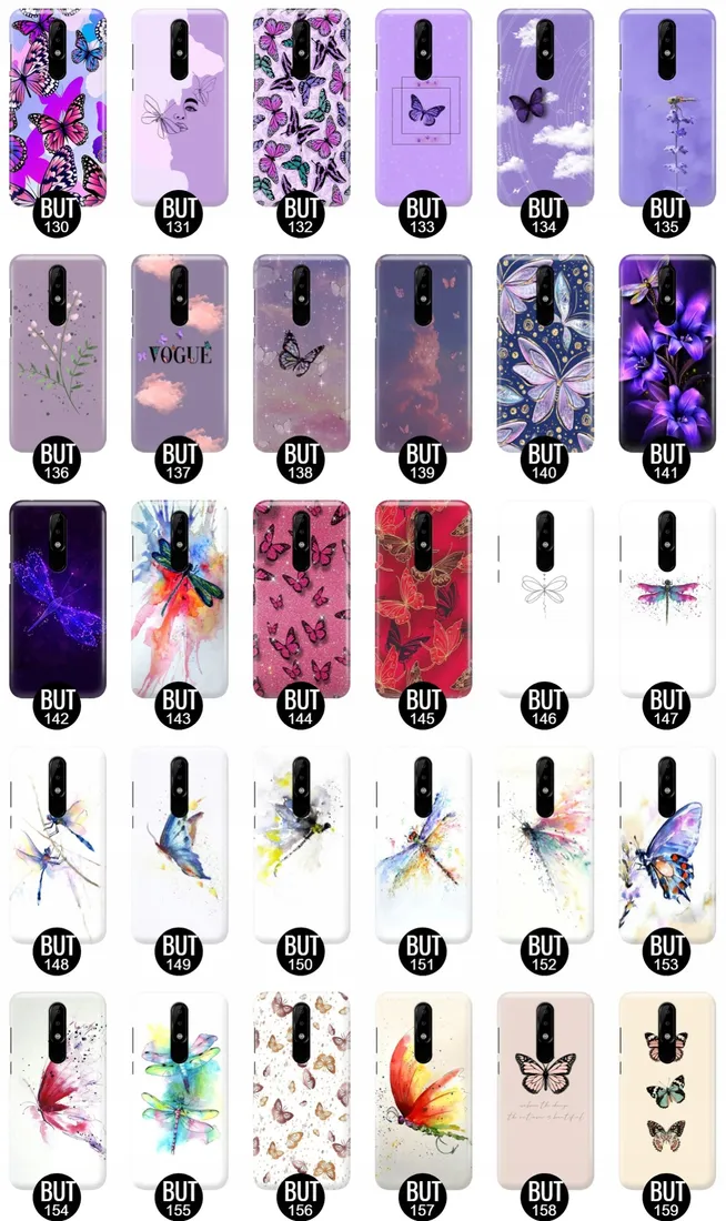 etui-do-nokia-5-1-plus-case-motyle-butterfly-wzory