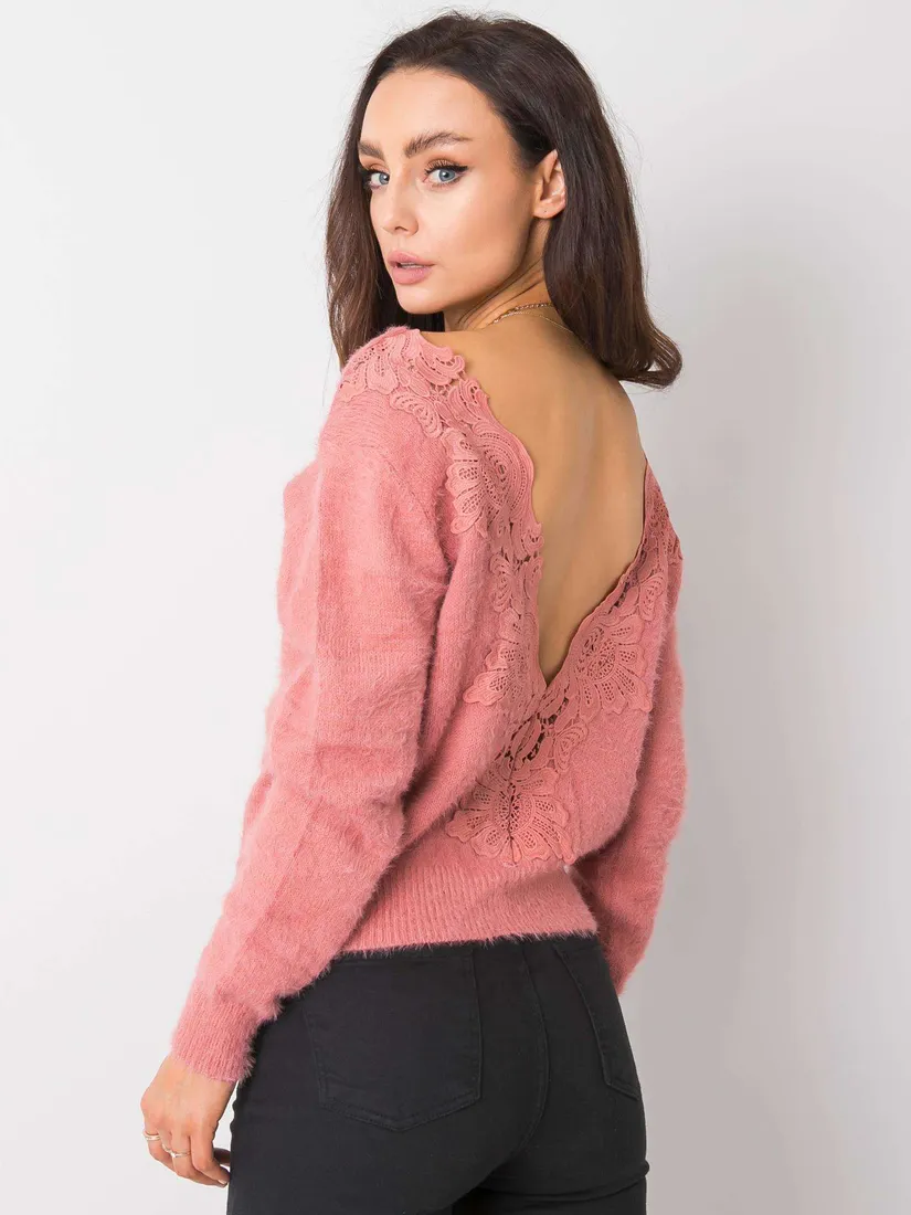 brudnorozowy-sweter-joan-one-size-stan-nowy
