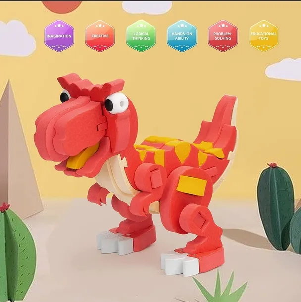 piankowe-puzzle-3d-tyranozaur-rex-stan-nowy