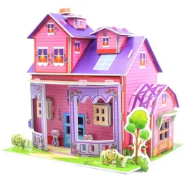 puzzle-3d-rozowy-domek