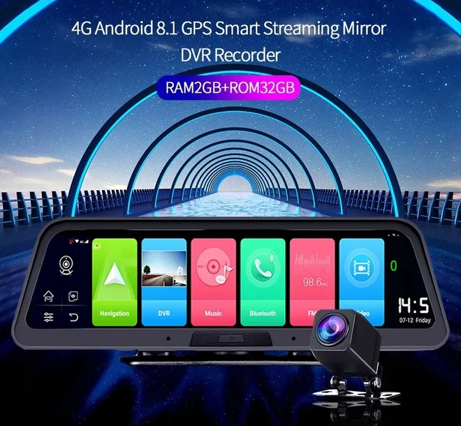 lusterko-rejestrator-samochodowy-kamery-android8-1-stan-nowy