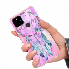 etui-do-google-pixel-4a-5g-case-boho-leaves-wzory
