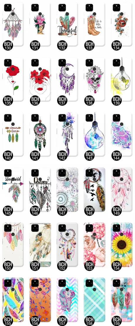 etui-do-google-pixel-4a-5g-case-boho-leaves-wzory