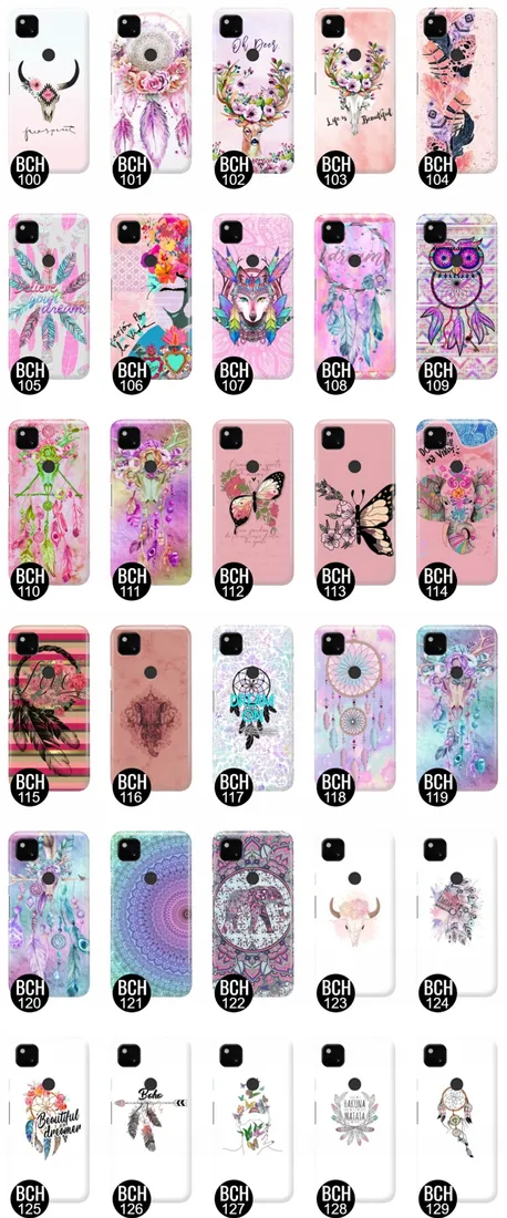etui-do-google-pixel-4a-case-boho-leaves-top-wzory