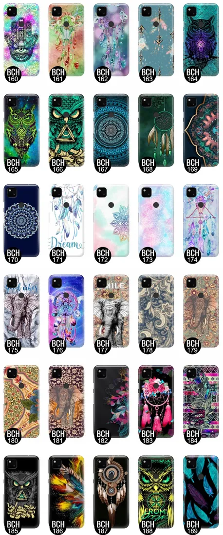 etui-do-google-pixel-4a-case-boho-leaves-top-wzory
