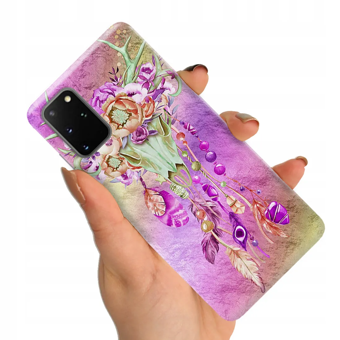 etui-do-samsung-s20-plus-case-boho-leaves-wzory