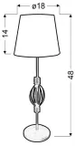 lampa-stolowa-rosette-biala-stan-nowy