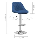 stolek-barowy-niebieski-obity-aksamitem-wysokosc-mebla-103-cm