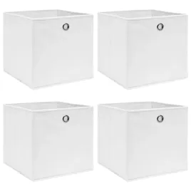 pudelka-4-szt-biale-32x32x32-cm-tkanina