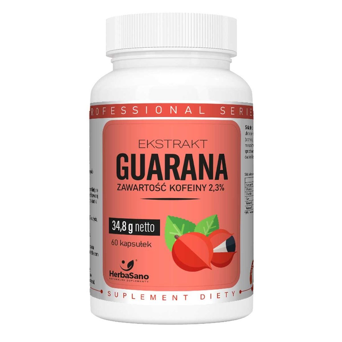 Guarana Ekstrakt Herbasano 5 Naturalne Suplementy 60 Kapsułek Erlipl 3624