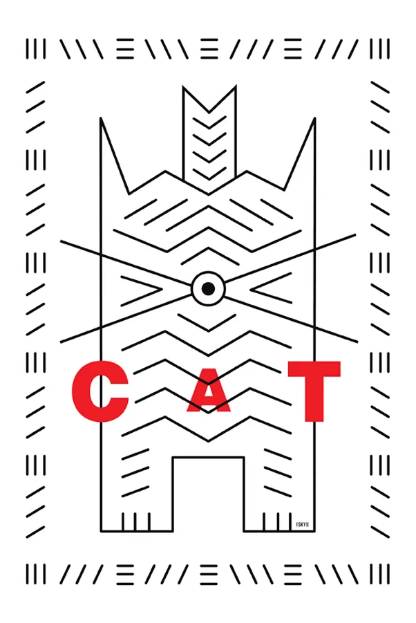 cat-white-plakat-40x50-cm-stan-nowy