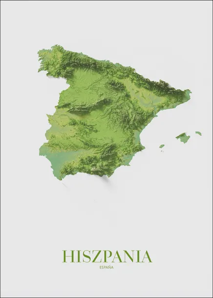 hiszpania-mapa-plakat-30x40-cm