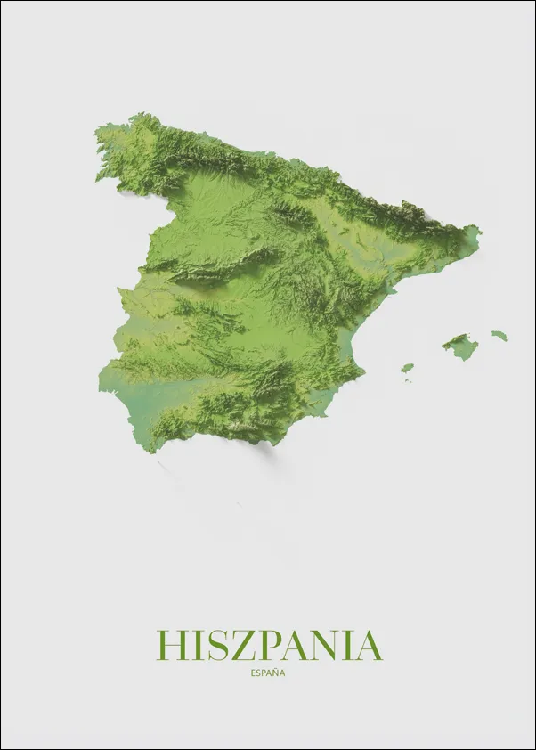 hiszpania-mapa-plakat-30x40-cm