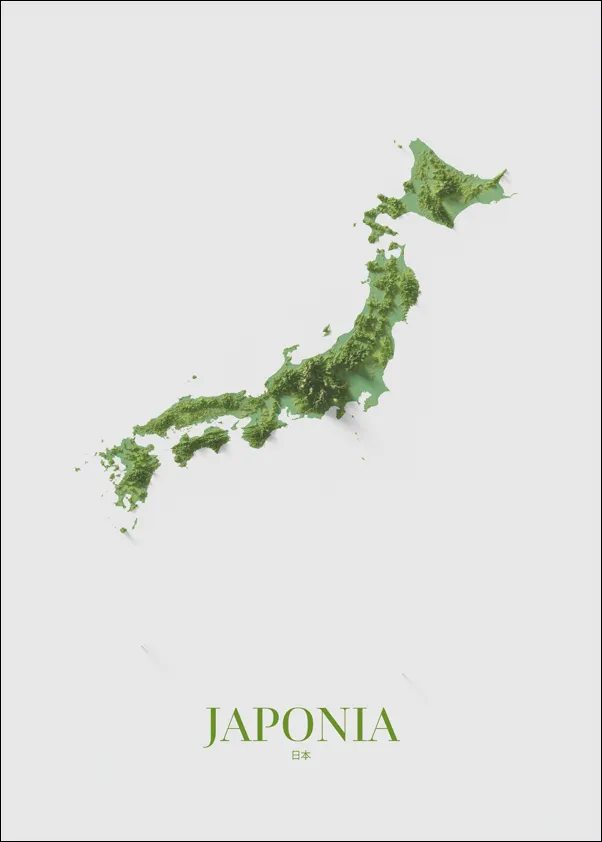 japonia-mapa-plakat-40x60-cm
