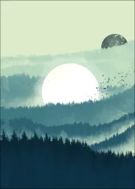 landscape-green-plakat-70x100-cm