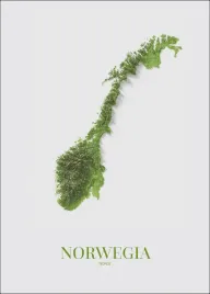 norwegia-mapa-plakat-30x40-cm