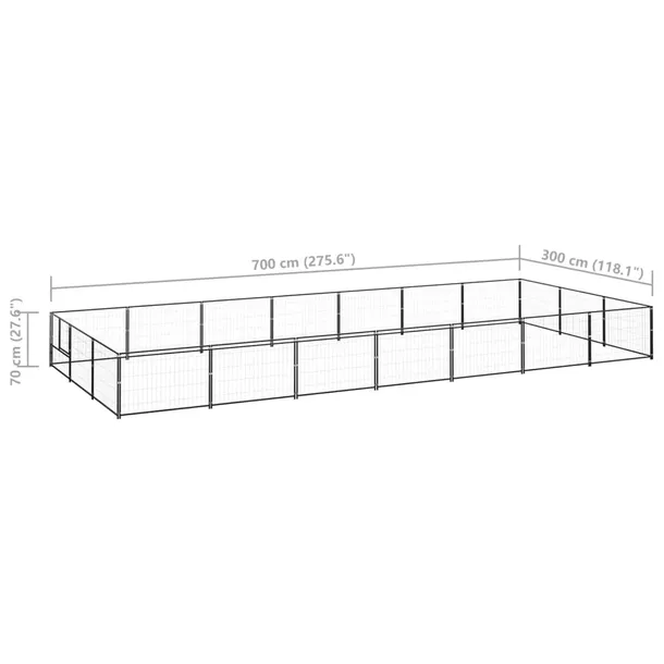 kojec-dla-psa-czarny-21-m-stalowy-material-wykonania-stal-proszkowana