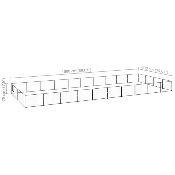 kojec-dla-psa-czarny-40-m-stalowy-wysokosc-70-cm