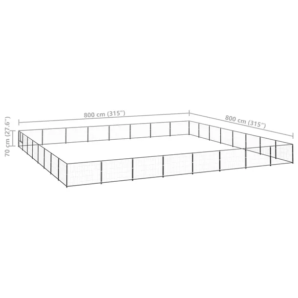 kojec-dla-psa-czarny-64-m-stalowy-material-wykonania-stal-proszkowana