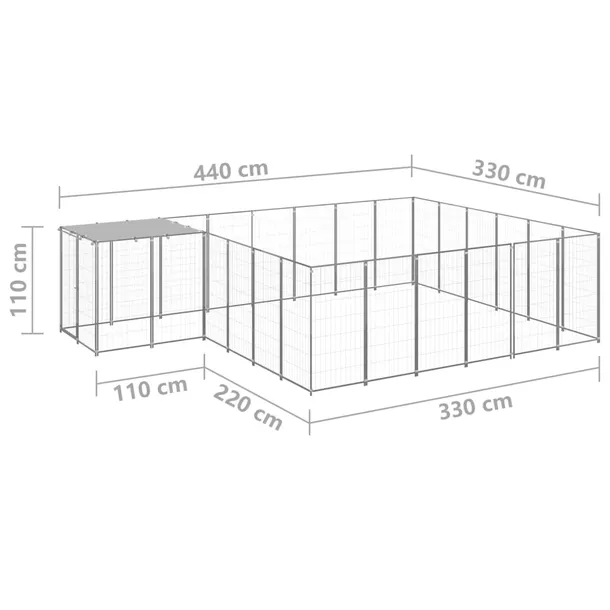 kojec-dla-psa-srebrny-121-m-stalowy-wysokosc-110-cm