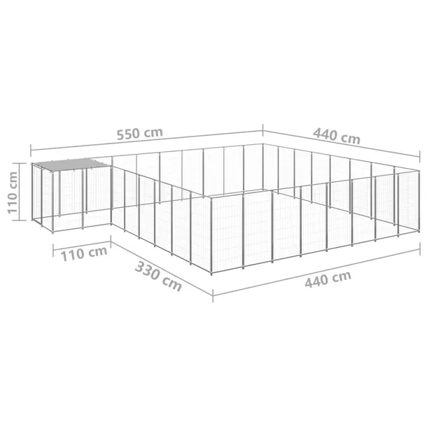 kojec-dla-psa-srebrny-2057-m-stalowy-wysokosc-110-cm