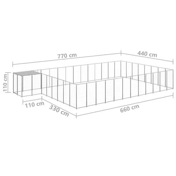 kojec-dla-psa-srebrny-3025-m-stalowy-wysokosc-110-cm