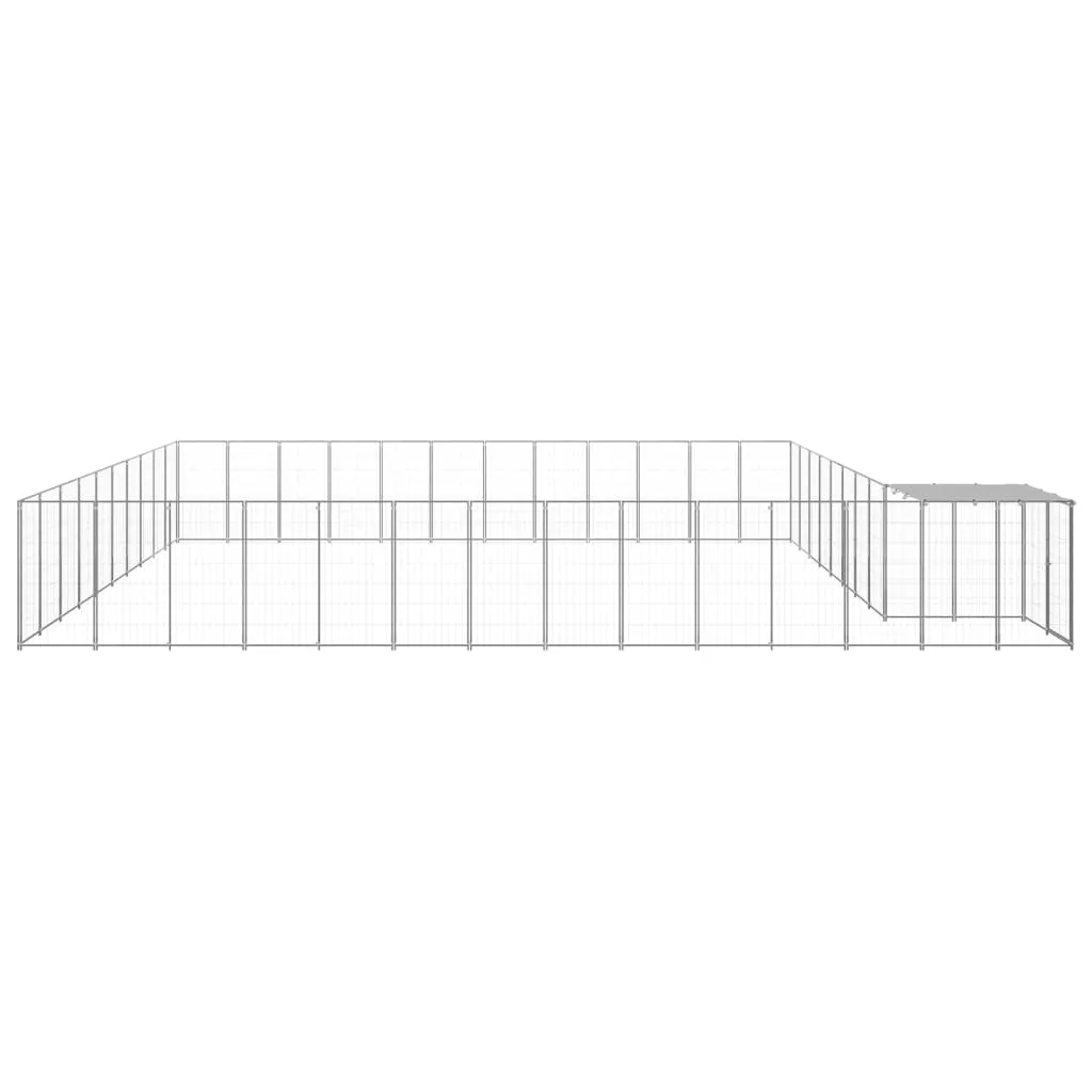 kojec-dla-psa-srebrny-3751-m-stalowy-stan-nowy