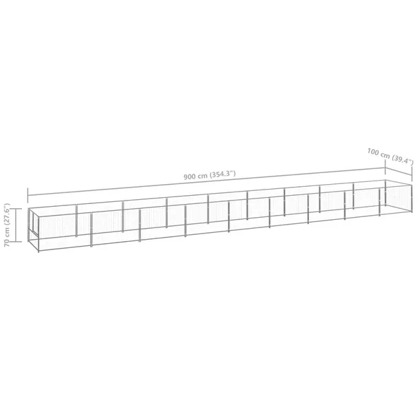 kojec-dla-psa-srebrny-9-m-stalowy-wysokosc-70-cm