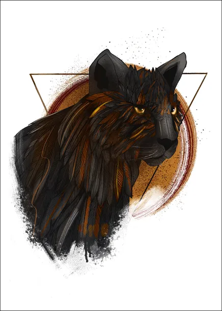 pantera-biale-tlo-plakat-60x80-cm