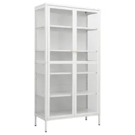 witryna-biala-90x40x180-cm-stal-i-hartowane-szklo