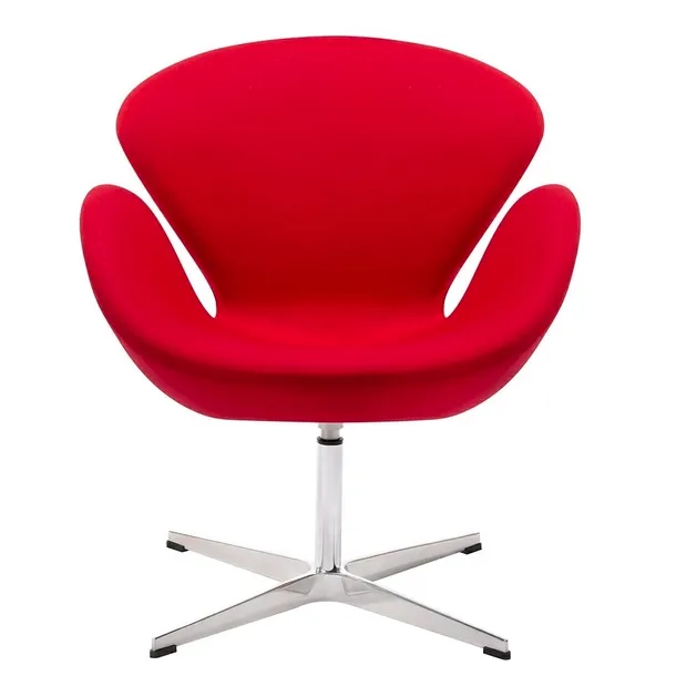 fotel-swan-wool-premium-czerwony-stan-nowy