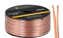 Zdjęcie produktu PRZEWÓD KABEL GŁOŚNIKOWY CCA HQ 2x2,5mm 50 METRÓW