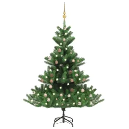 sztuczna-jodla-kaukaska-z-led-i-bombkami-zielona-150-cm