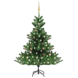 sztuczna-jodla-kaukaska-z-led-i-bombkami-zielona-180-cm