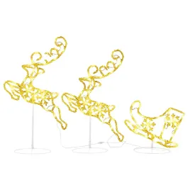 swiateczne-renifery-z-saniami-akryl-260x21x87-cm-ciepla-biel
