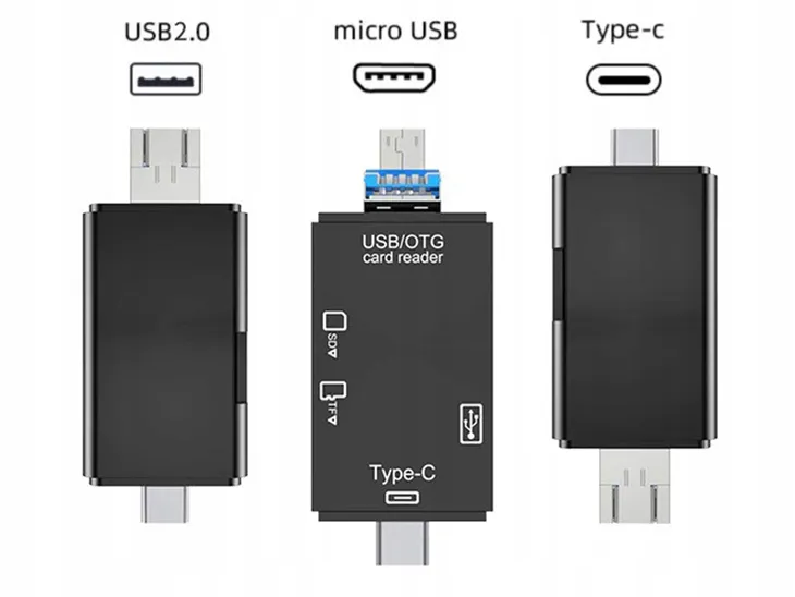 czytnik-kart-sd-microsd-tf-usb-usb-c-micro-usb-otg-kod-producenta-06244-stan-nowy