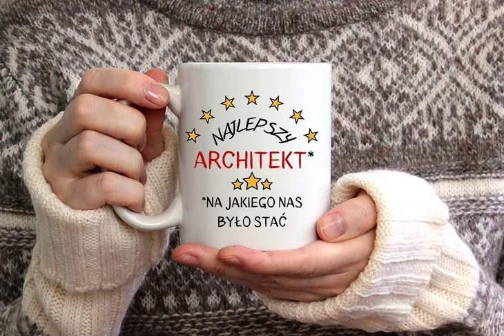 kubek-zolty-architekta-super-architect-prezent-linia-kubek-zolty-prezent-urodziny-imieniny