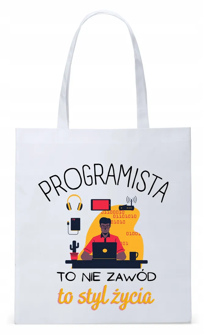 informatyka-programisty-torba-eco-biala-shopper