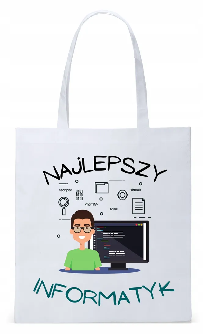 informatyka-programisty-torba-eco-biala-shopper