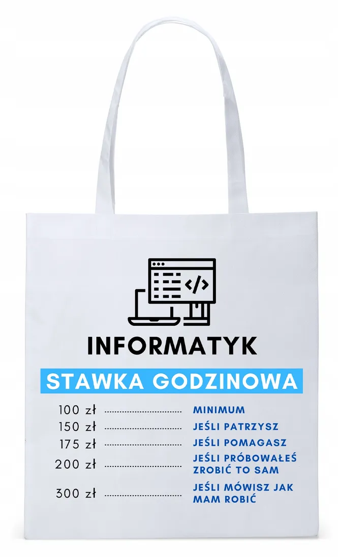 informatyka-programisty-torba-eco-biala-shopper