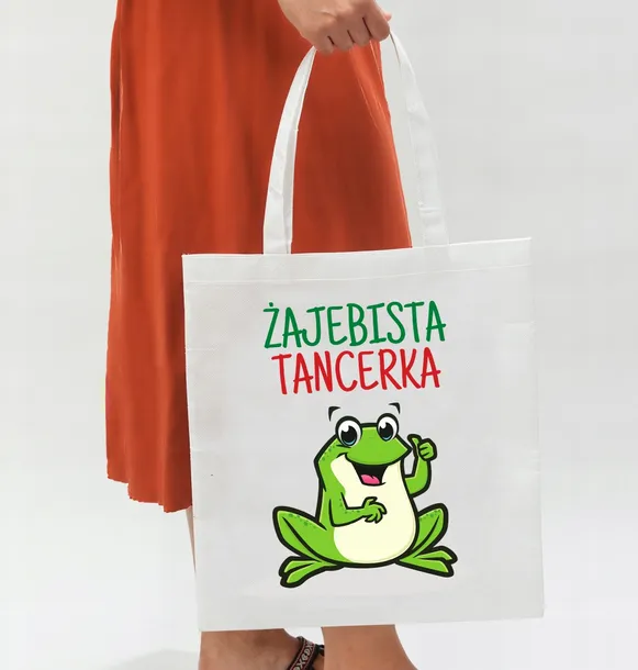 torba-biala-eco-shopper-dla-tancerki-prezent-stan-nowy