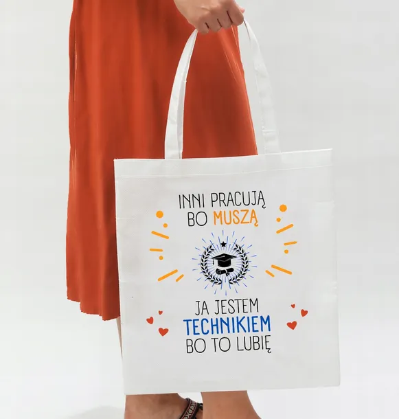 torba-biala-eco-shopper-dla-technika-prezent-stan-nowy
