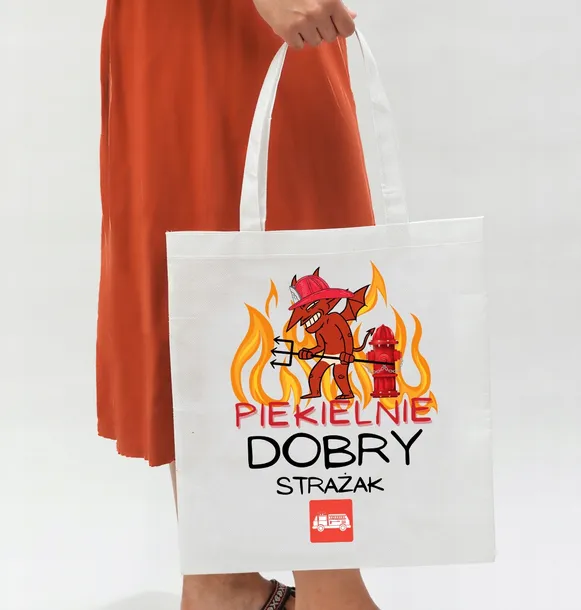 dla-strazaka-prezent-torba-eco-biala-shopper-stan-nowy