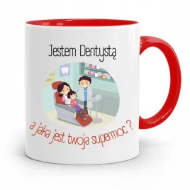kubek-czerwony-prezent-dentysty-moja-supermoc